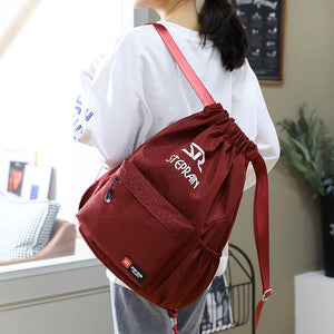 Rygsæk med justerbar træksnor