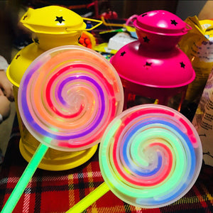 Fluorescerende vindmølle slikkepind(3 pakke)