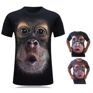Sjov Gorilla 3D T-shirt