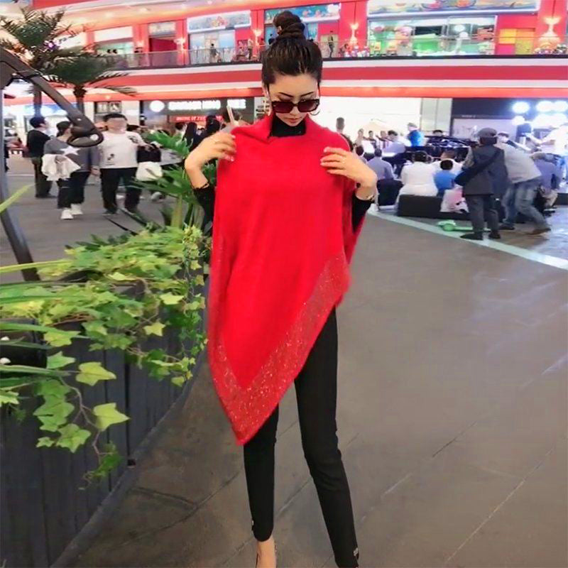 Skinnende uldsjal (Dame)