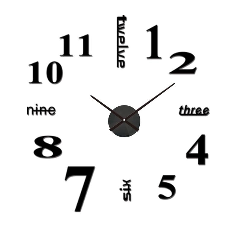 Moderne gør-det-selv-hulfrit vægur