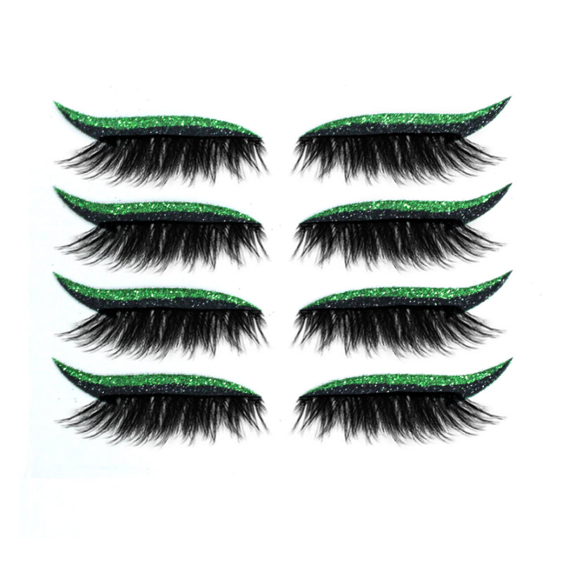 Genanvendelige eyeliner og øjenvippeklistermærker (4 par)