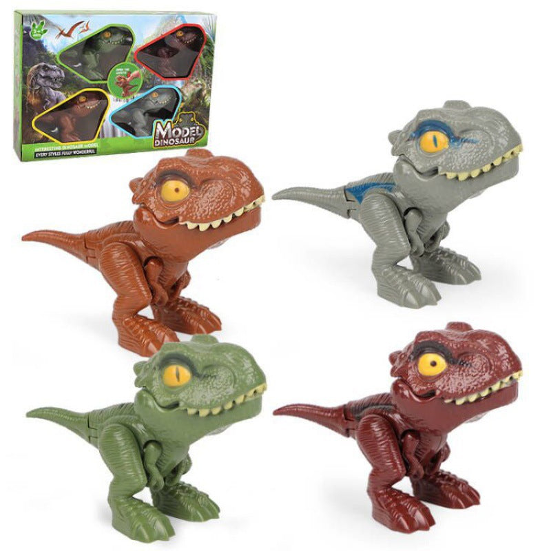 Fingerbidende Dinosaur-animeret actionfigurs legetøj