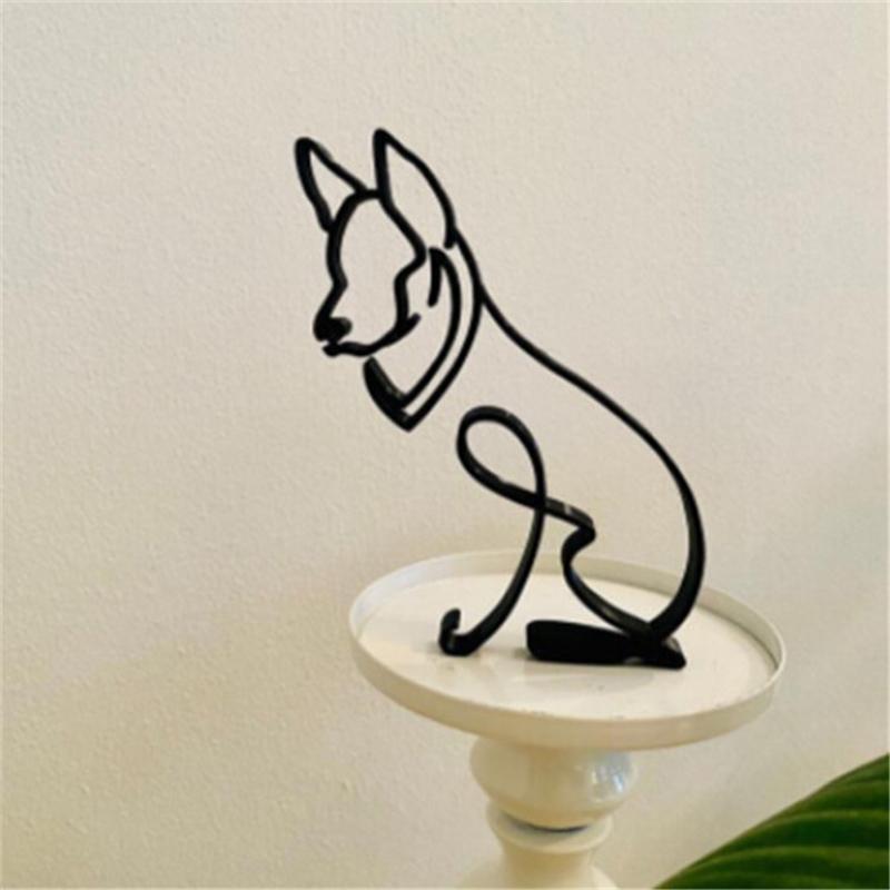 Hund minimalistisk kunstskulptur