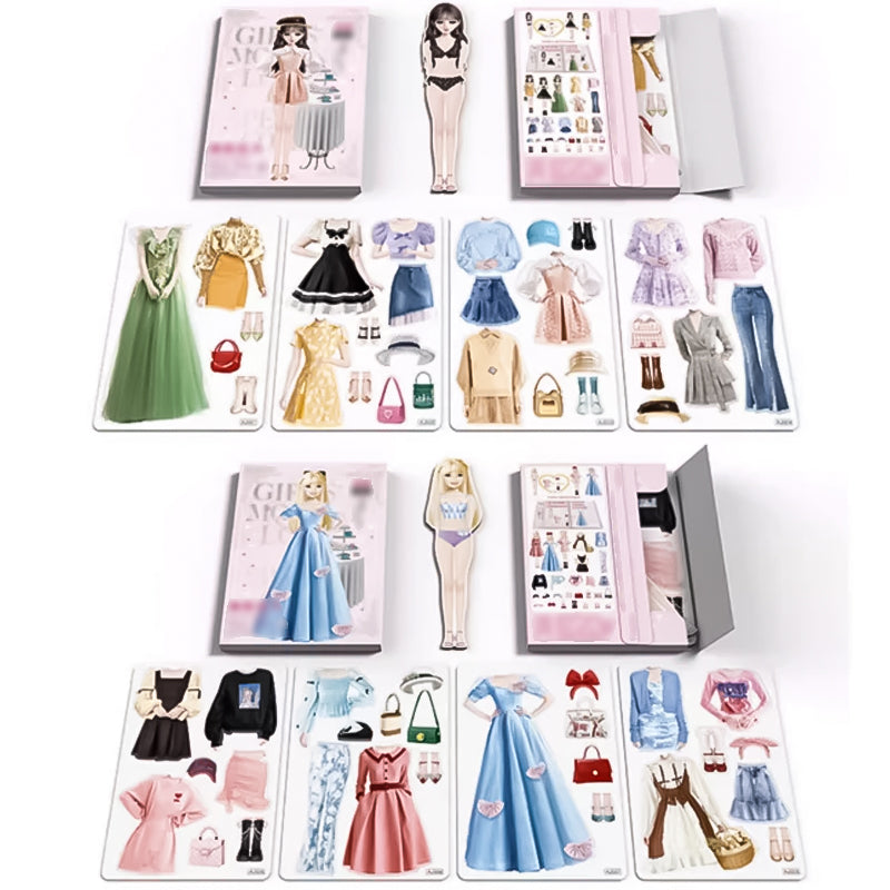 👗Magnetisk hæfte til prinsesse dukkepåklædning👸