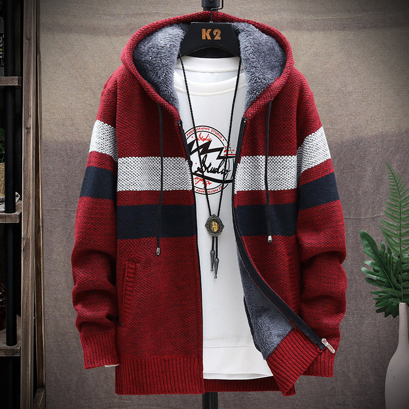Stribet herresweatshirt