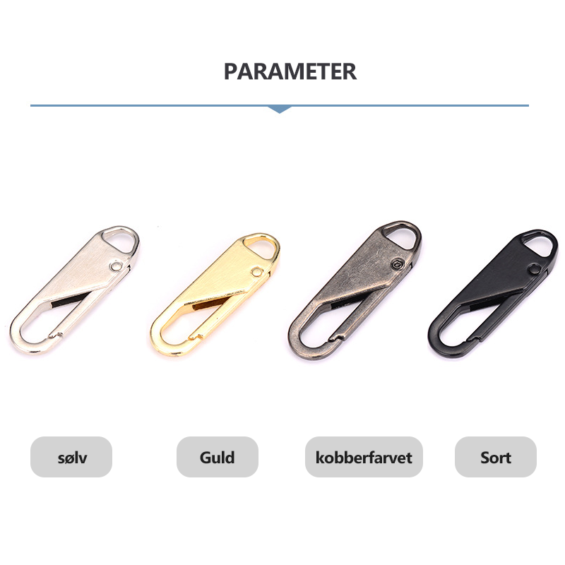 Universal metal lynlås hoved