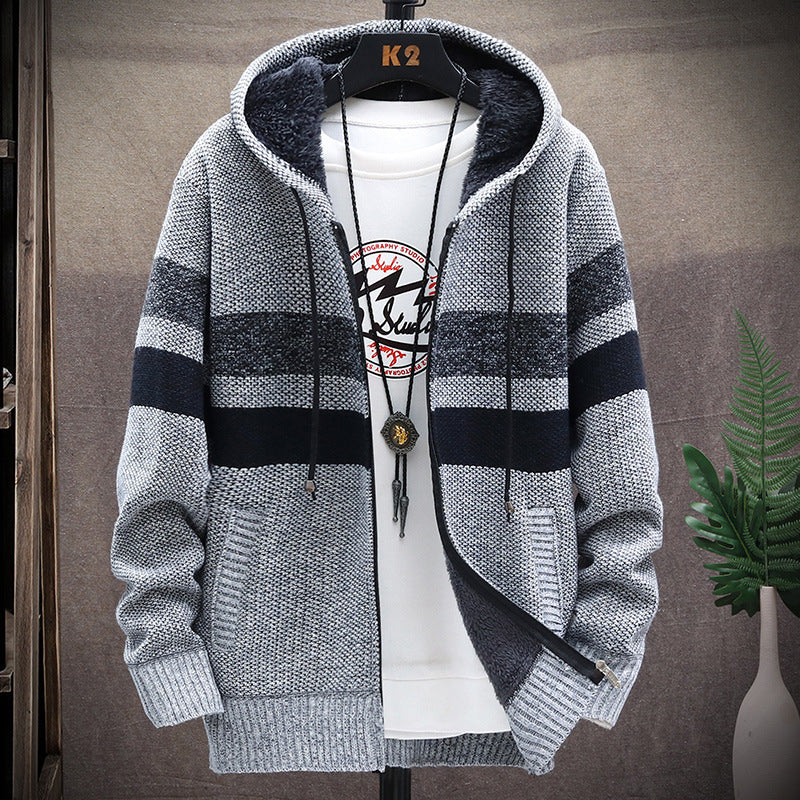 Stribet herresweatshirt