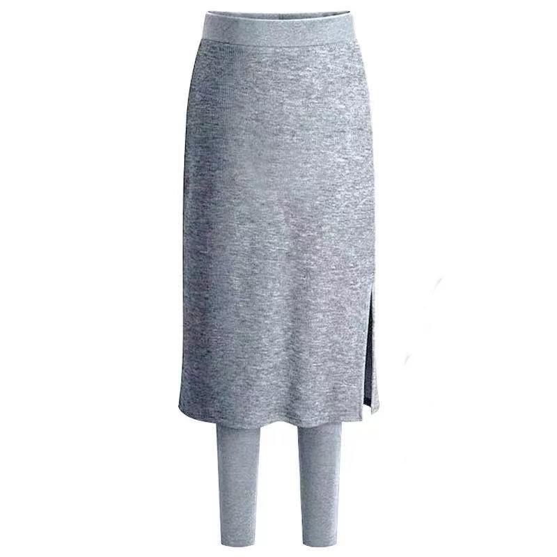 Vinter termiske fleece leggings med nederdel