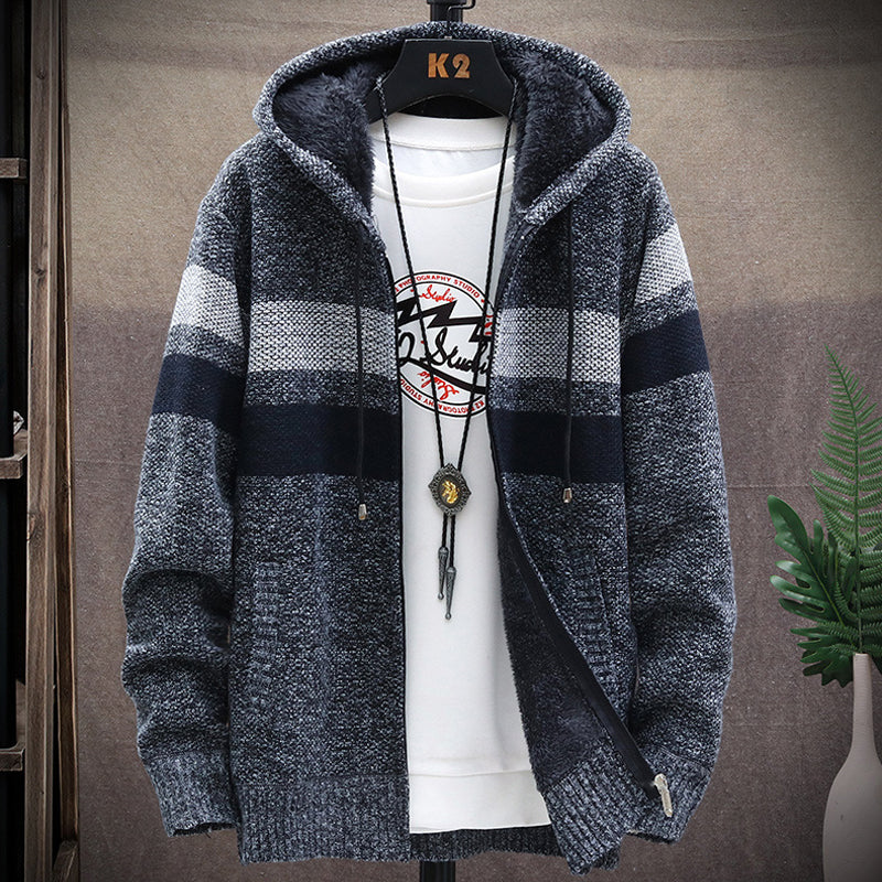 Stribet herresweatshirt