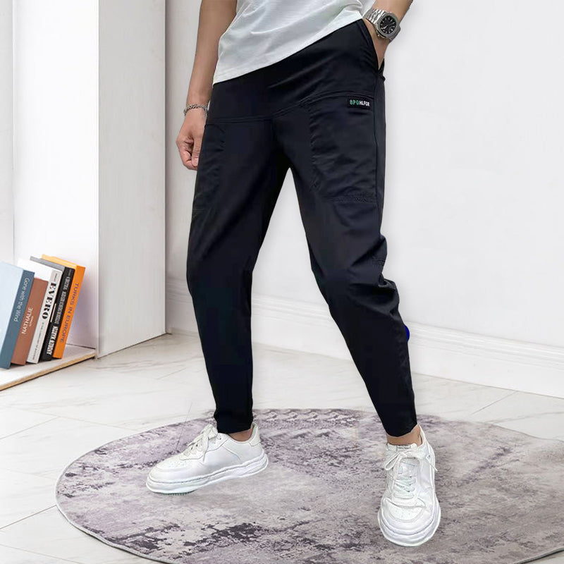 Strækbare Skinny fit Cargobukser med multilommer (Herre)