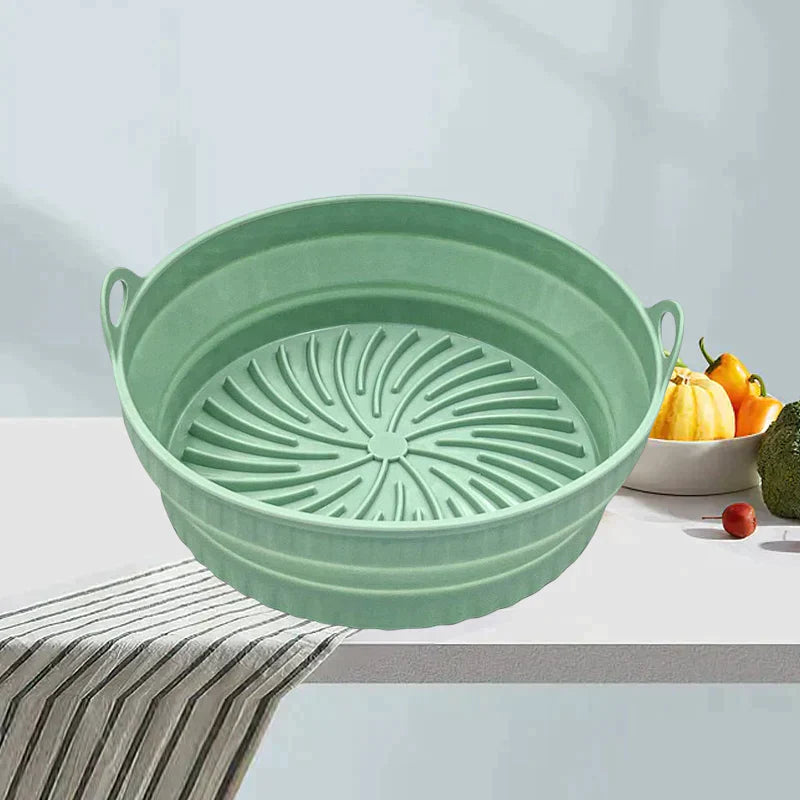 Sammenklappelig silikonegrillpande