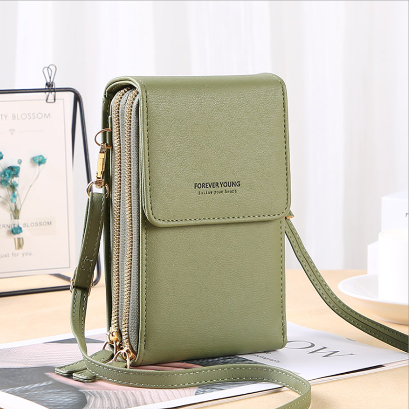 Stor kapacitet Crossbody berøringsskærm telefontaske
