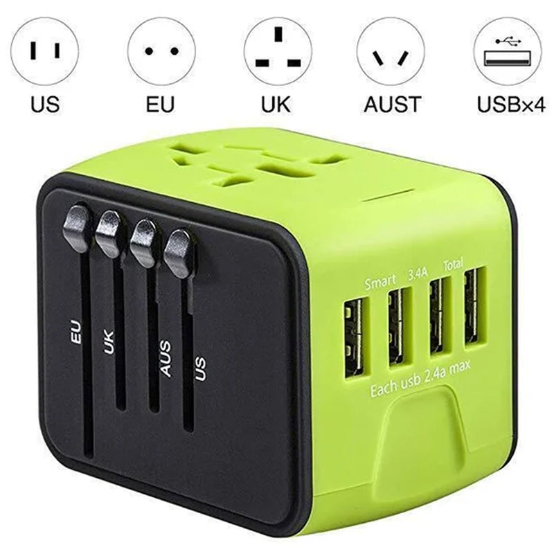 Smart universal rejseadapter med spændingskonvertering