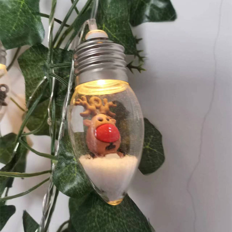 LED lyskæde med søde julemotiver