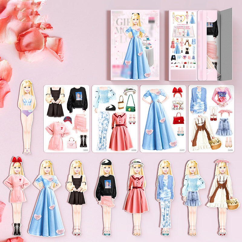 👗Magnetisk hæfte til prinsesse dukkepåklædning👸