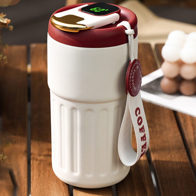 Termo kaffekrus med temperaturdisplay