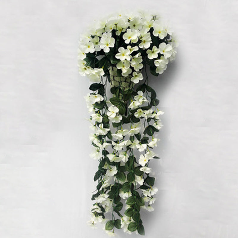 Kunstig blomsterkurv til ophængning