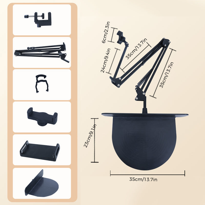Udtrækkelig og skjult sengestelsmonteret telefon/tabletholder