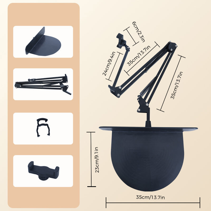 Udtrækkelig og skjult sengestelsmonteret telefon/tabletholder