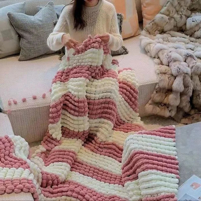 Vinter gør-det-selv flettet groft perleuld (6 STK)