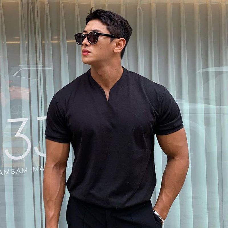 Kortærmet fitness T-shirt med korte ærmer