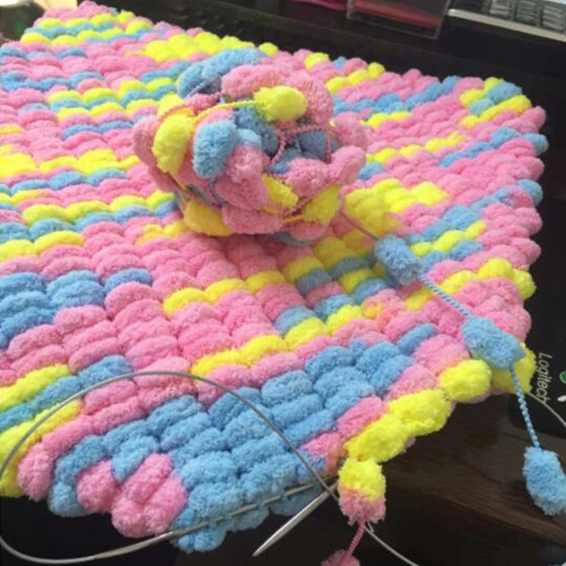 Vinter gør-det-selv flettet groft perleuld (6 STK)