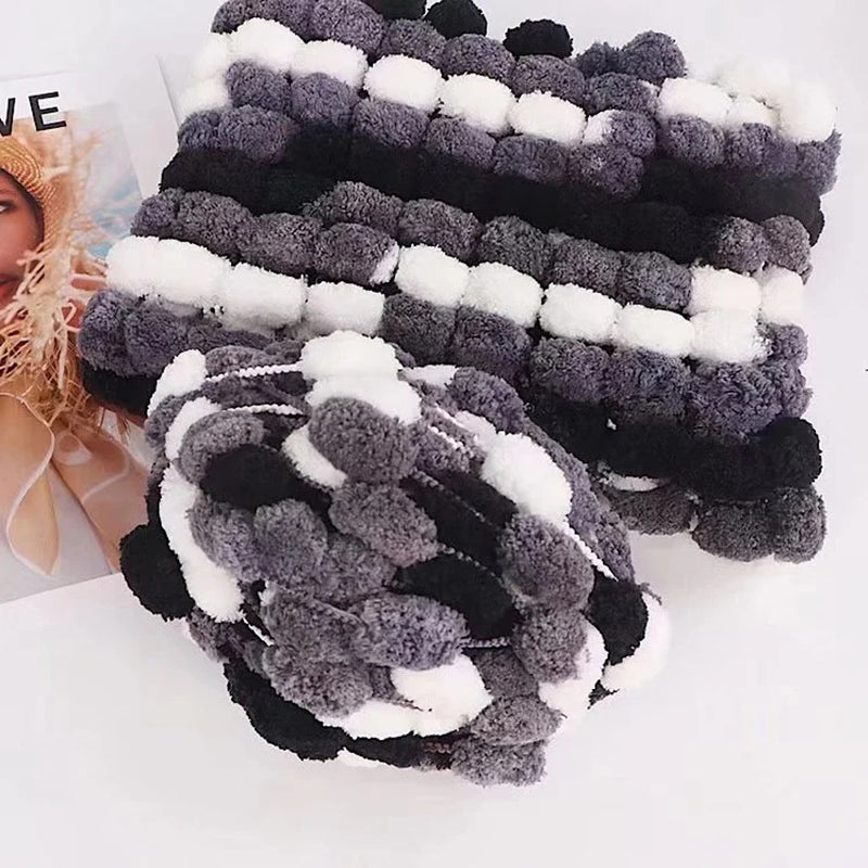 Vinter gør-det-selv flettet groft perleuld (6 STK)