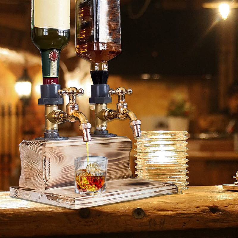 Spiritus Whisky dispenser i massivt træ