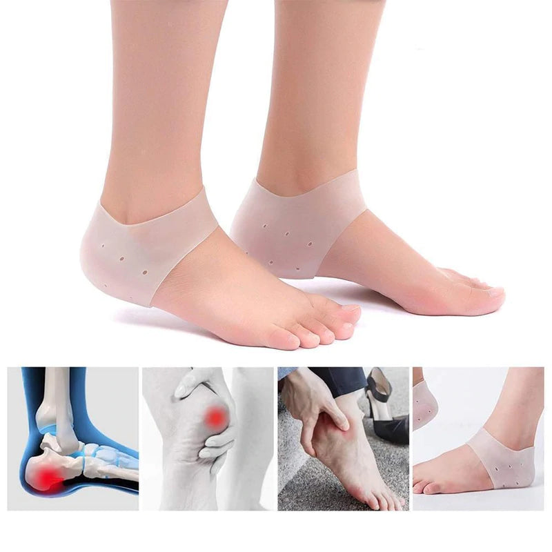 Silikone hælkappe til fodpleje, hvid
