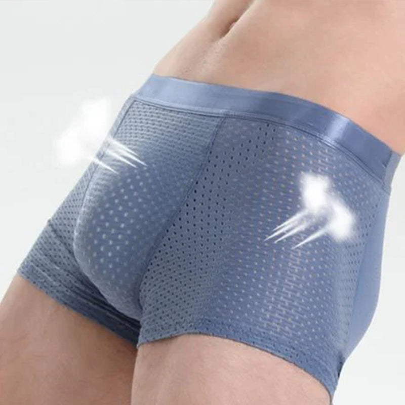 Ventilerende herreunderbukser i nylon og issilke