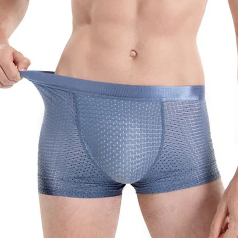 Ventilerende herreunderbukser i nylon og issilke