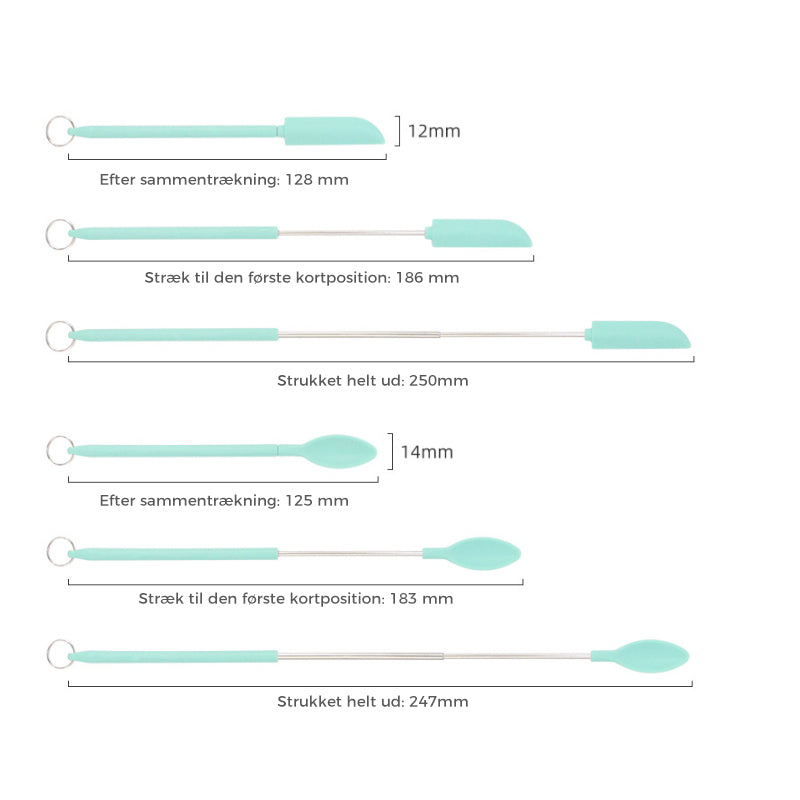 Mini Teleskopisk Spatel i Silikone