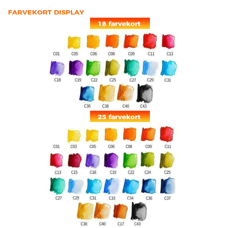 Solid Gouache-pigment palete - lad din kreativitet komme til udtryk!