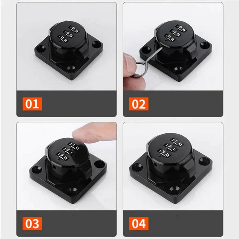 Adgangskodelås til husholdningsskabe