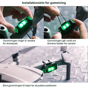 4 farver LED flystroboskoplys og USB-opladning