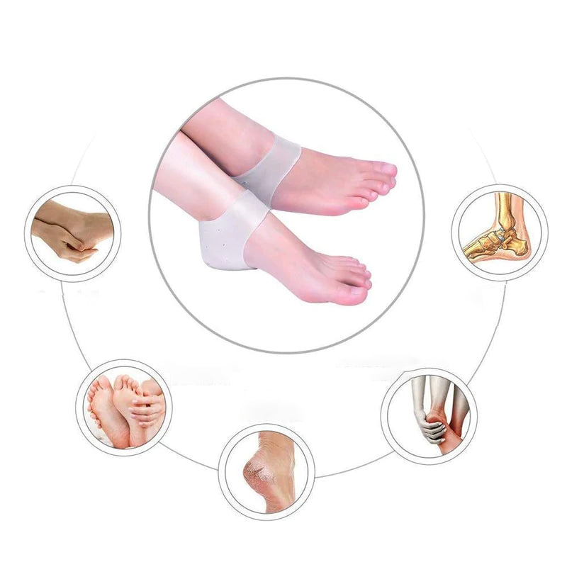 Silikone hælkappe til fodpleje, hvid