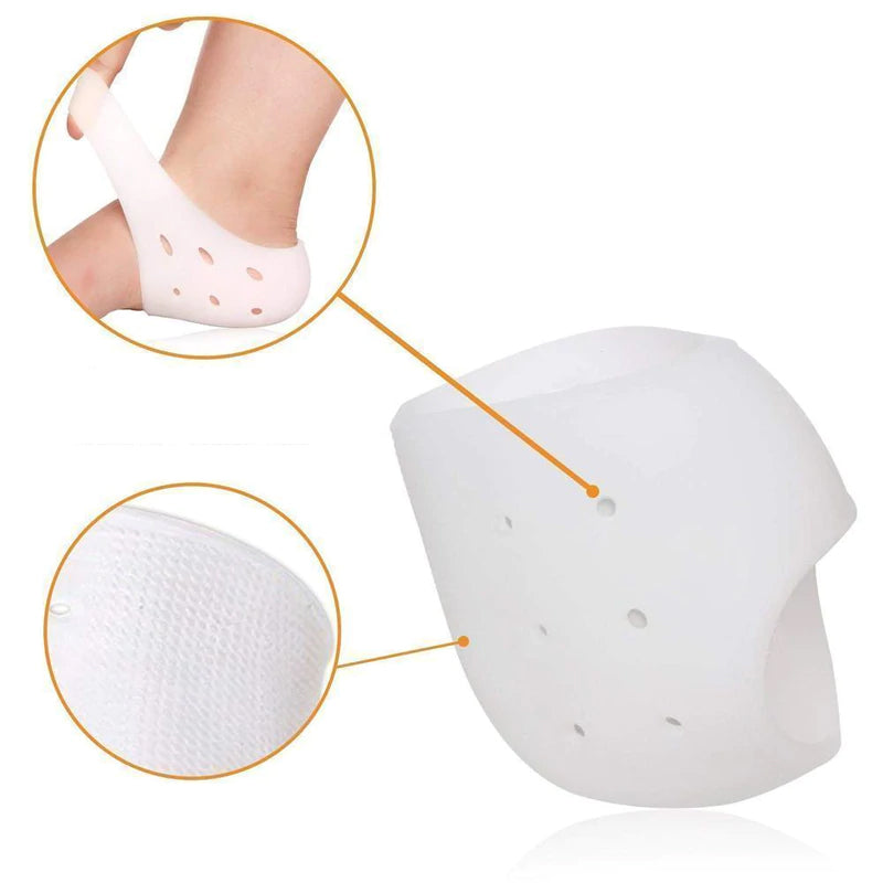Silikone hælkappe til fodpleje, hvid