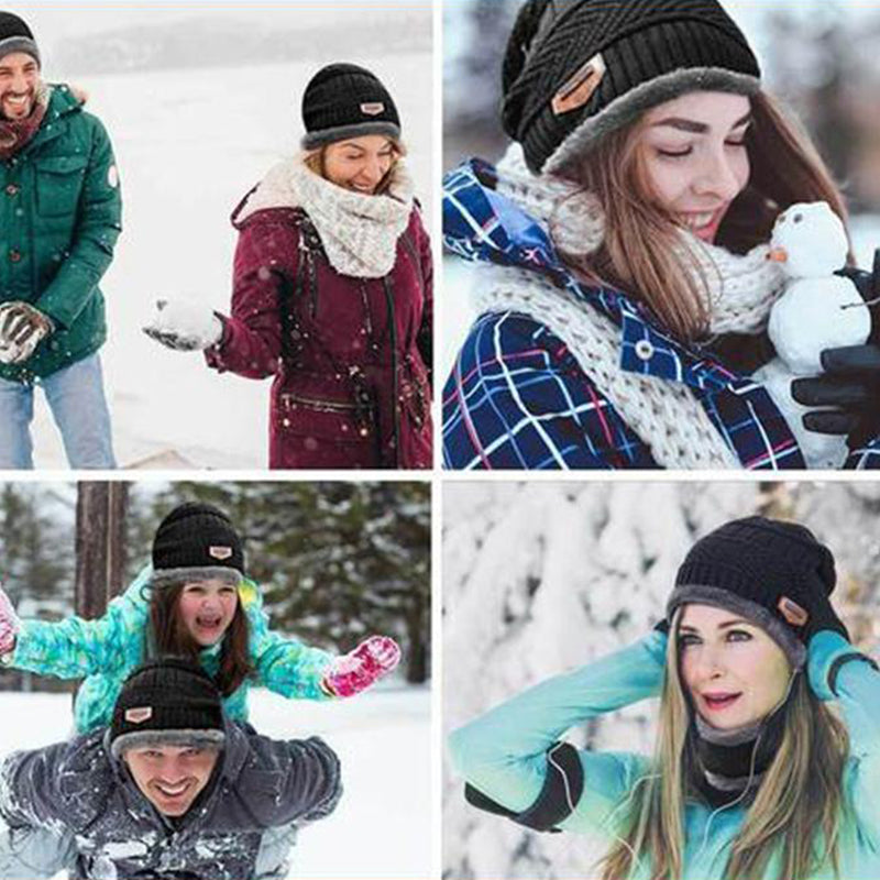 Ideel rock Varm Beanie Cap med tørklæde