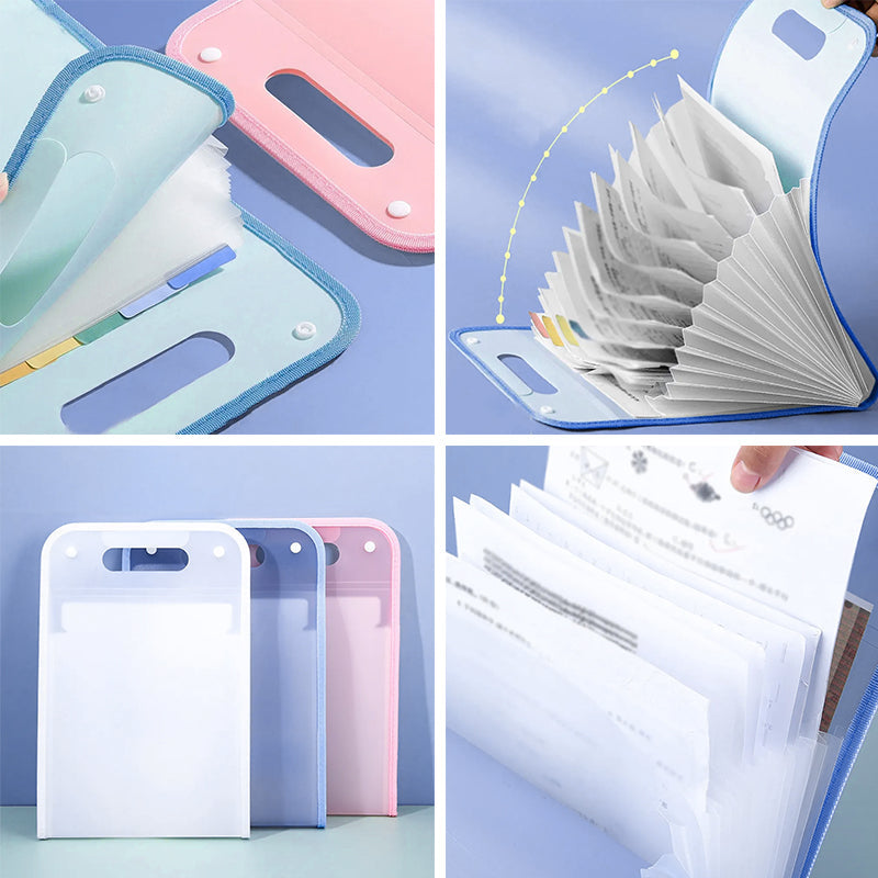 Typared Lodret harmonikataske mappe til A4 papir