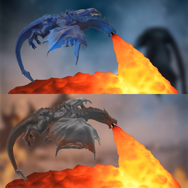 3D LED Realistisk dragenatlampe