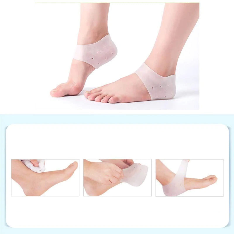 Silikone hælkappe til fodpleje, hvid