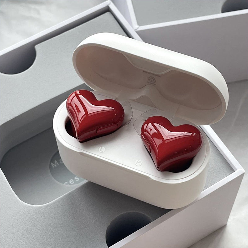 Trådløse hjerteformede Bluetooth-øretelefoner