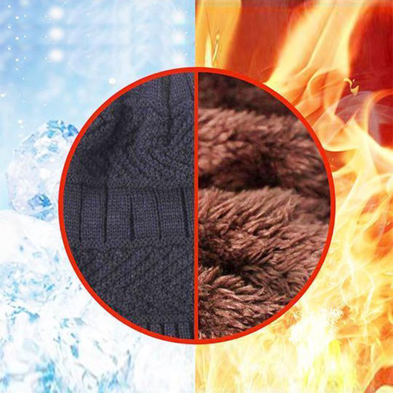 Ideel rock Varm Beanie Cap med tørklæde