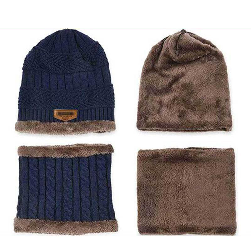 Ideel rock Varm Beanie Cap med tørklæde