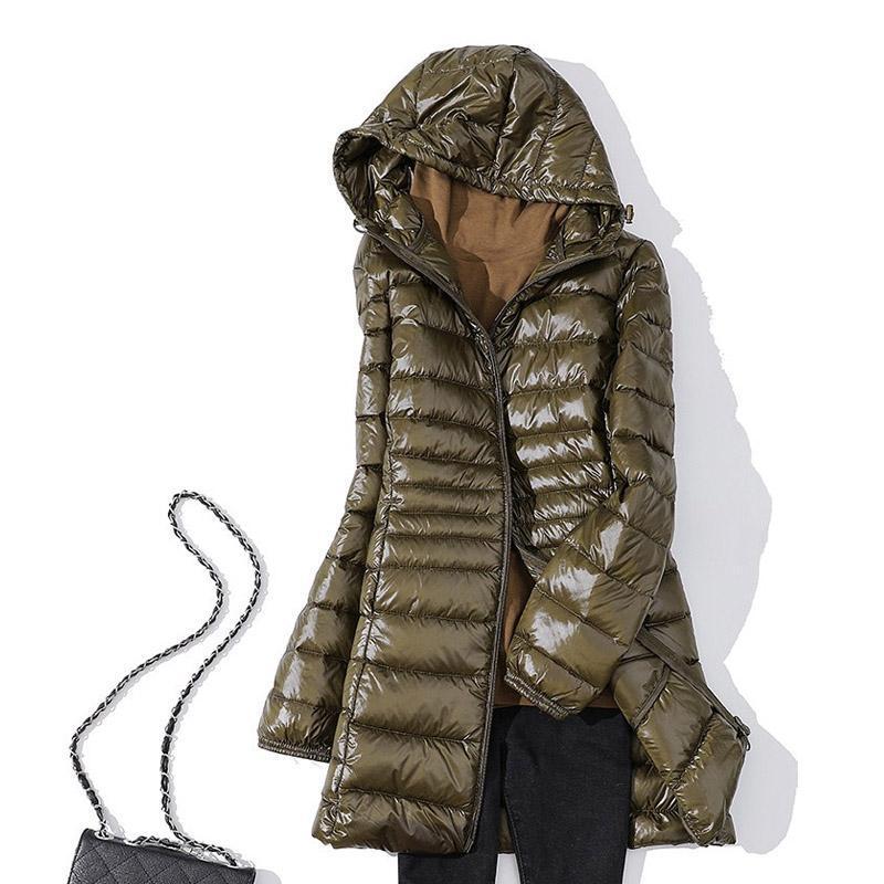 Letvægts mellemlang jakke til kvinder