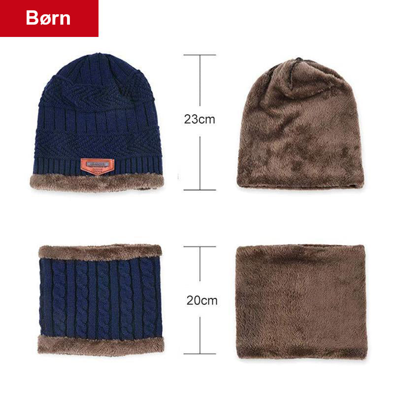 Ideel rock Varm Beanie Cap med tørklæde