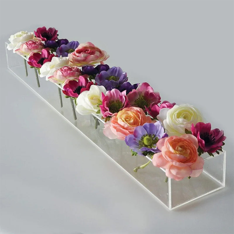 Gennemsigtig akrylblomstervase