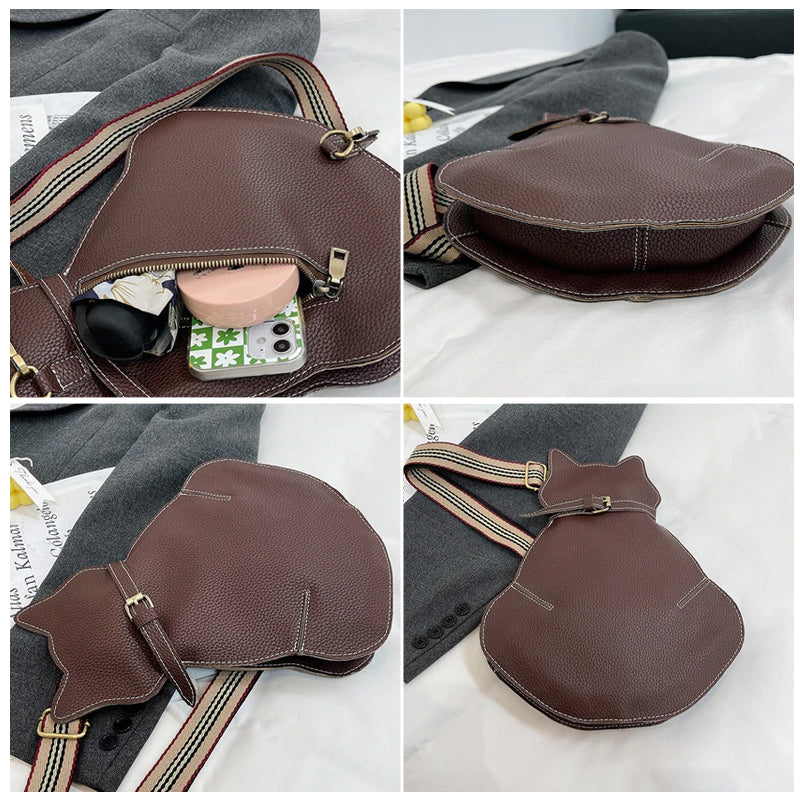 Katteformet Crossbody Taske