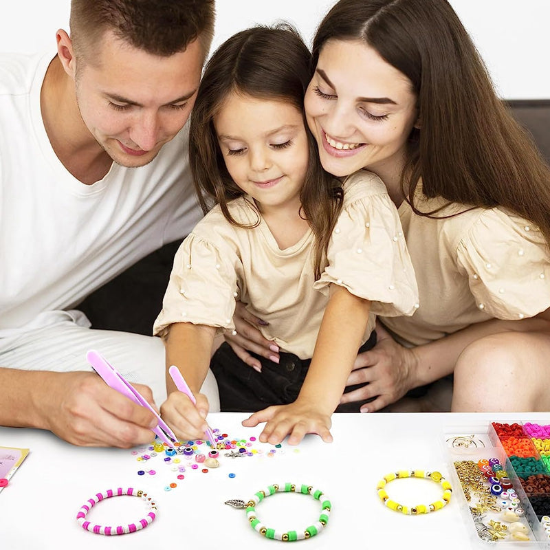 Sæt med lerperler til fremstilling af armbånd